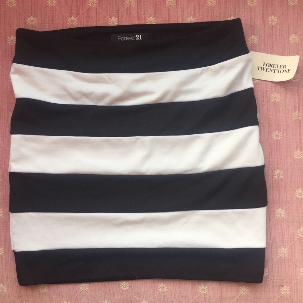 🆕WT Forever 21 Striped Miniskirt(brand new)
